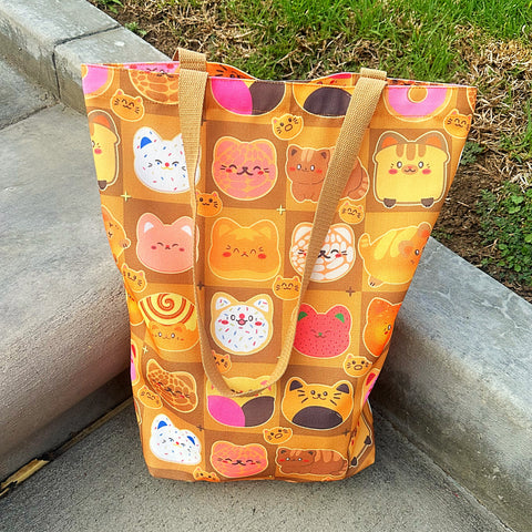 Kitty Bread Canvas Tote Bag
