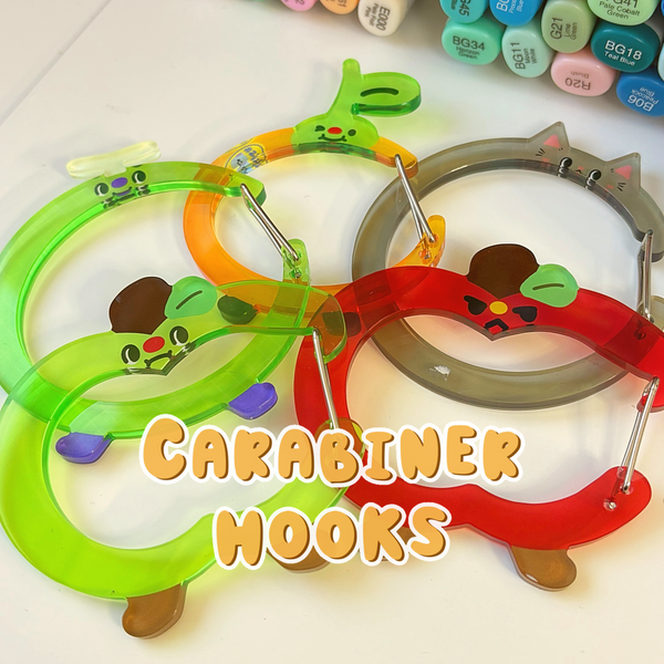 Acrylic Carabiner Hook Keychain – 3" Double-Sided