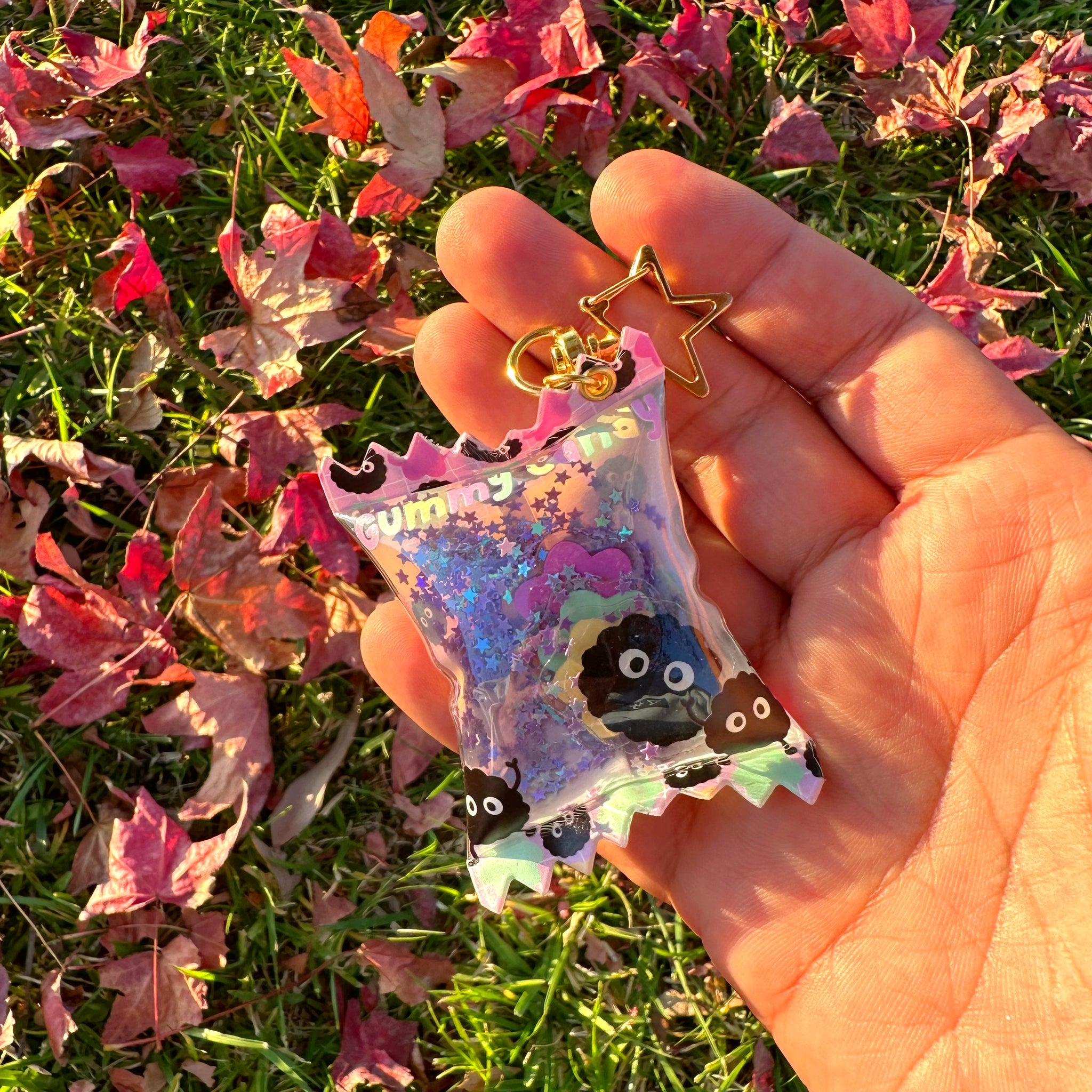 soot candy bag charm