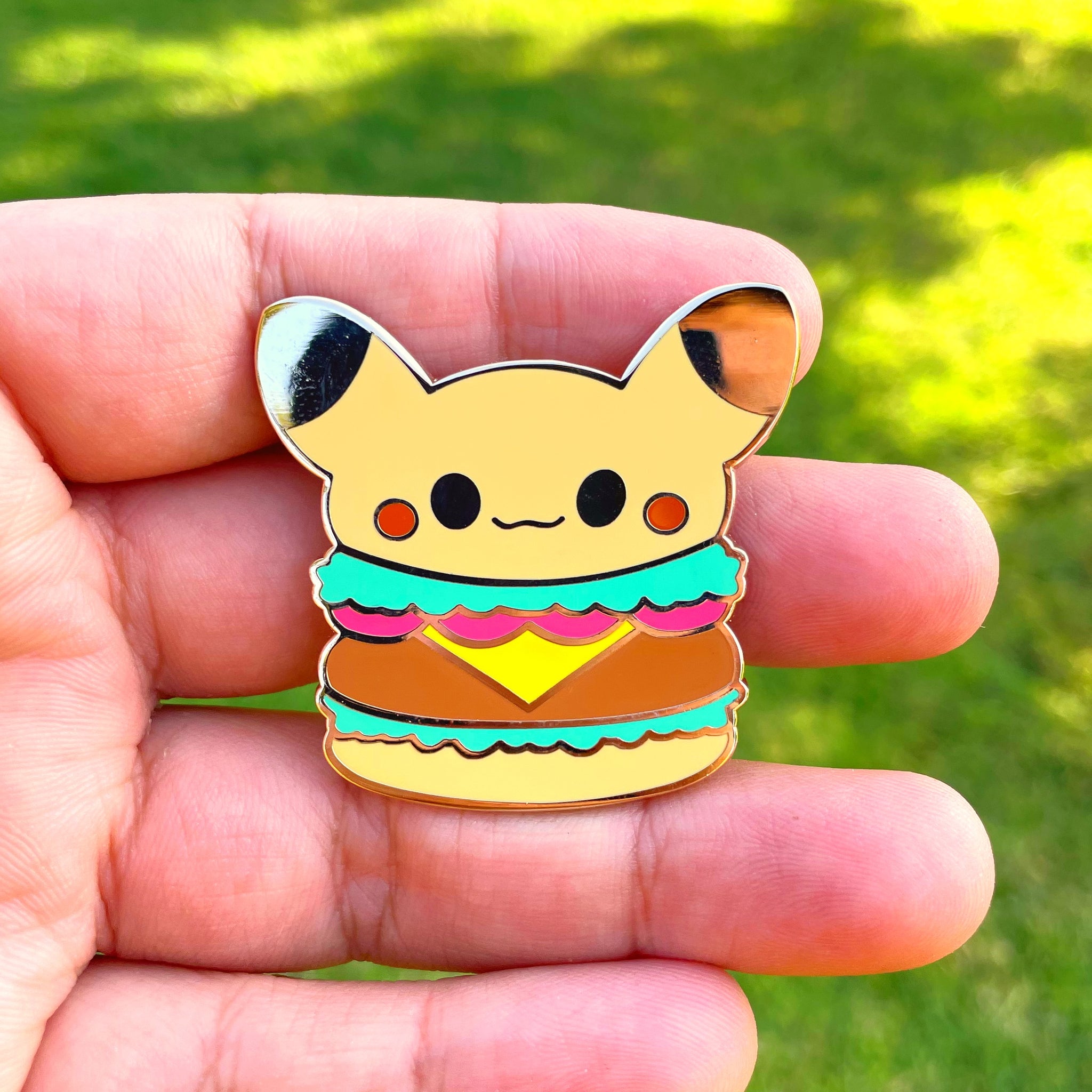 Pikachu burger pin